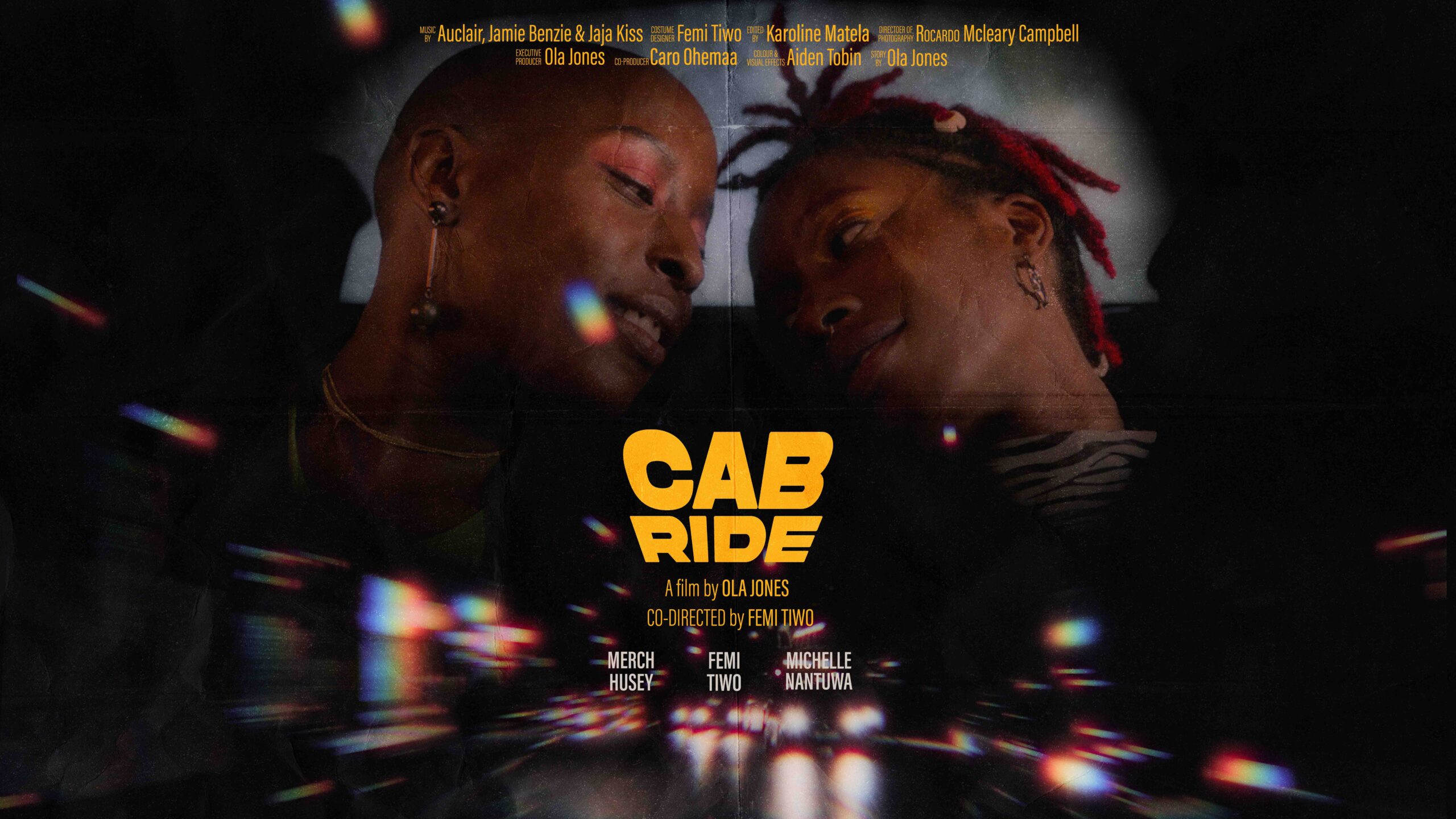 Movie Poster for Cab Ride Landscape film poster for "Cab Ride," an LGBTQ+ short by COTgroup LTD featuring a romantic couple.
